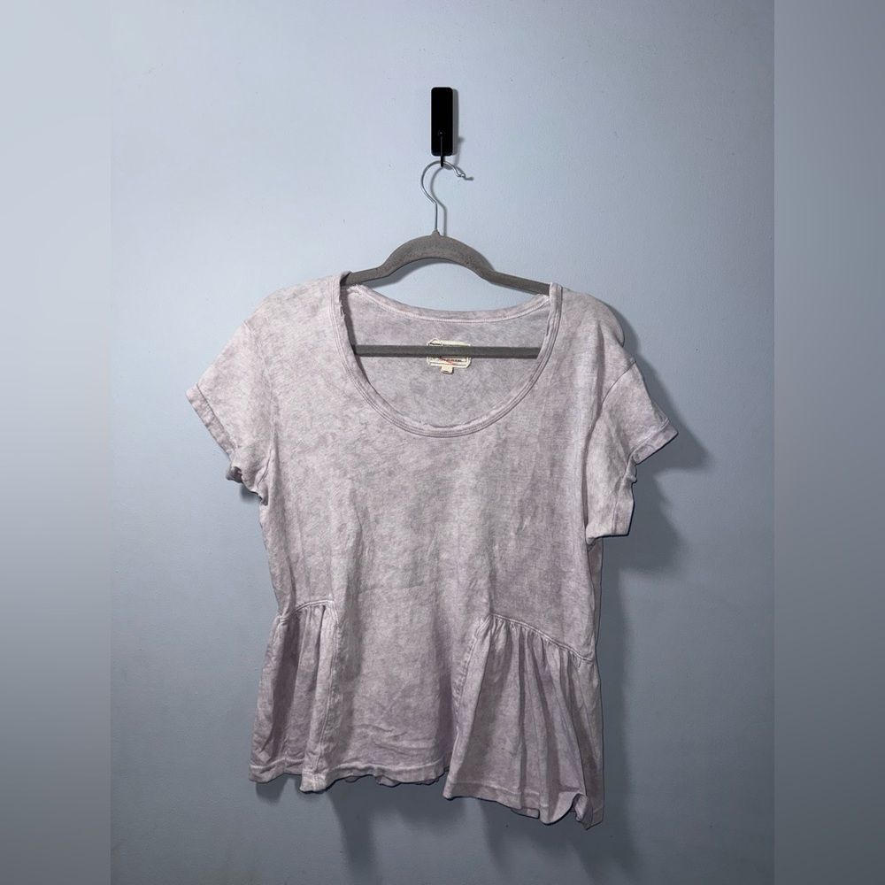 Current Elliott The Girlie Tee in Lilac Oil Spill Size 0 (XS) EUC Acid Wash